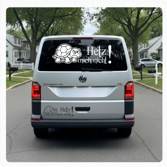 Hetz mich nicht! Autoaufkleber Schildkröte Turtle Sticker Aufkleber A4279